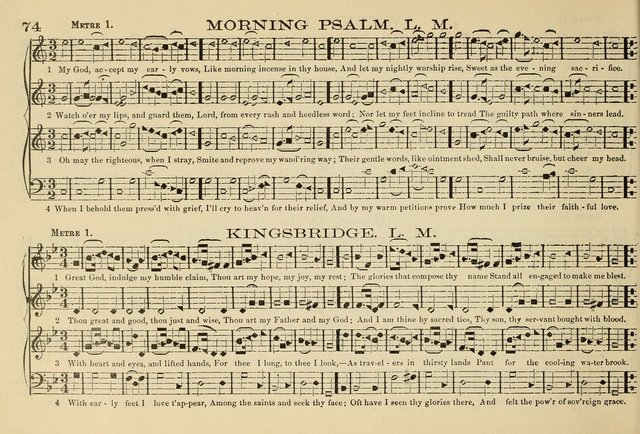 The New Harmonia Sacra: a compilation of genuine church music comprising a great variety of metres, harmonized for four voices (Eighteenth Edition) page 35