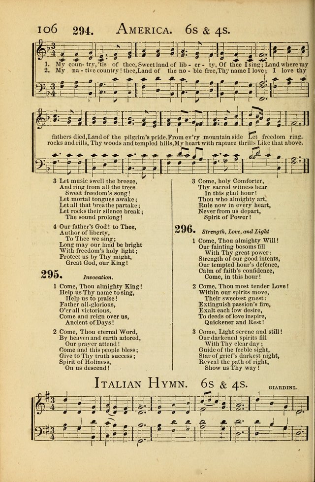 National Hymn and Tune Book: for congregations, schools and the home page 106