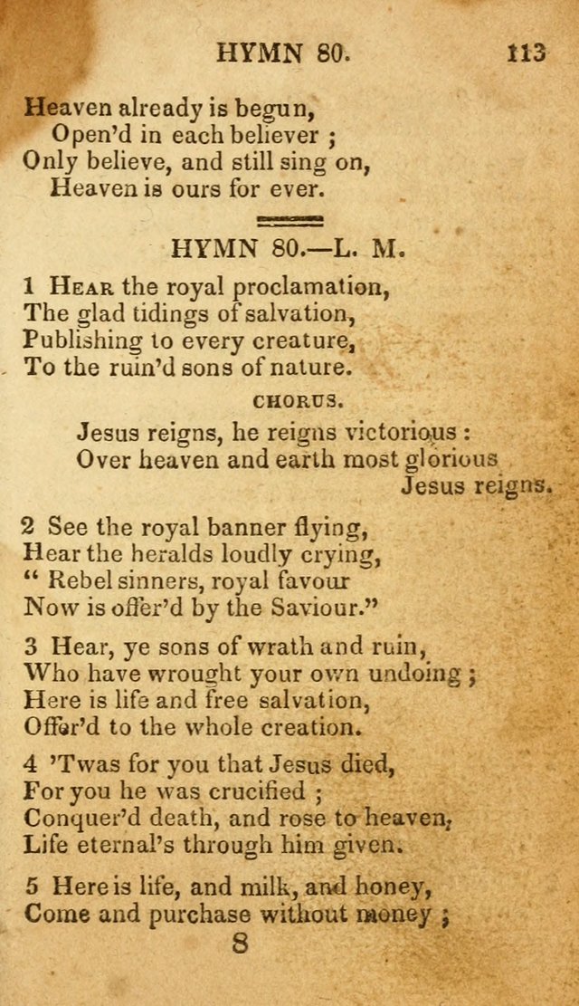 The New and Improved Camp Meeting Hymn Book: being a choice selection of hymns from the most approved authors. Designed to aid in the public and private devotions of Christians page 120