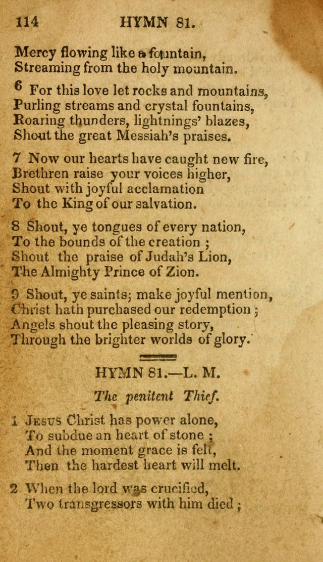 The New and Improved Camp Meeting Hymn Book: being a choice selection of hymns from the most approved authors. Designed to aid in the public and private devotions of Christians page 121
