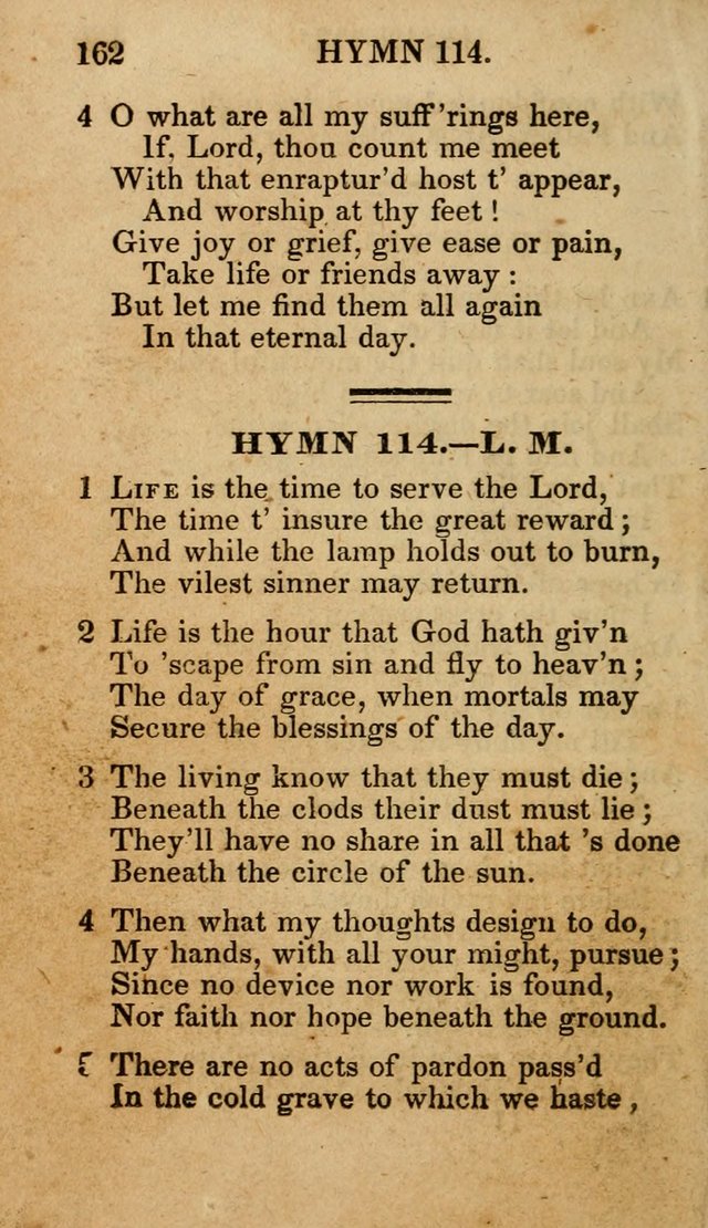 The New and Improved Camp Meeting Hymn Book; being a choice selection of hymns from the most approved authors designed to aid in the public and private devotion of Christians (4th ed. Stereotype) page 164