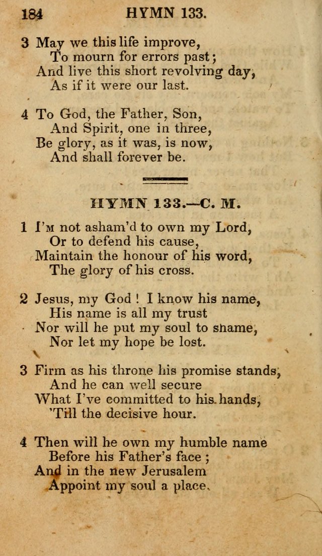The New and Improved Camp Meeting Hymn Book; being a choice selection of hymns from the most approved authors designed to aid in the public and private devotion of Christians (4th ed. Stereotype) page 186