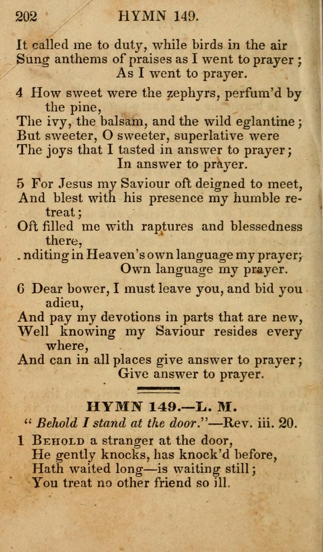 The New and Improved Camp Meeting Hymn Book; being a choice selection of hymns from the most approved authors designed to aid in the public and private devotion of Christians (4th ed. Stereotype) page 204