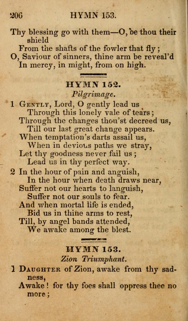 The New and Improved Camp Meeting Hymn Book; being a choice selection of hymns from the most approved authors designed to aid in the public and private devotion of Christians (4th ed. Stereotype) page 208