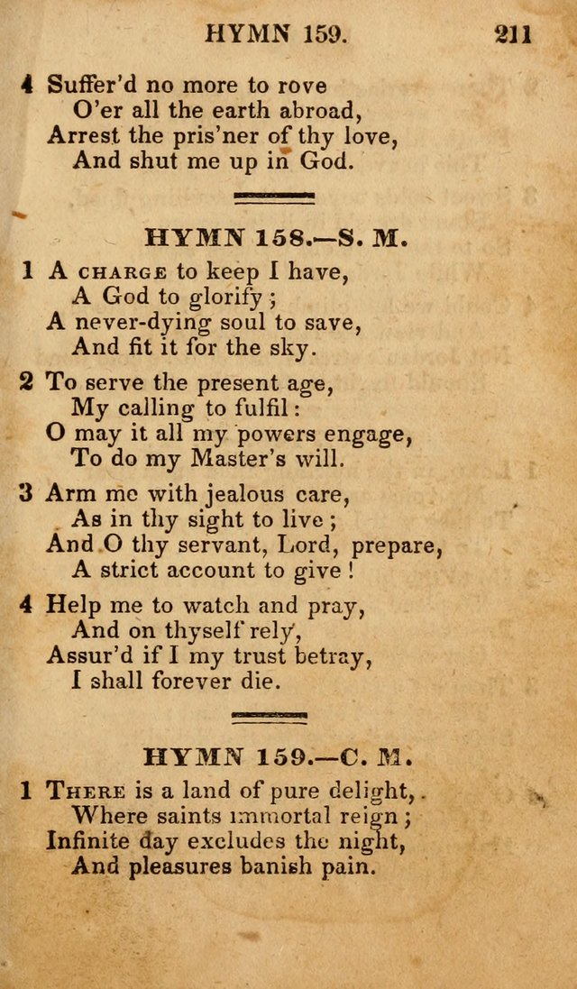 The New and Improved Camp Meeting Hymn Book; being a choice selection of hymns from the most approved authors designed to aid in the public and private devotion of Christians (4th ed. Stereotype) page 213