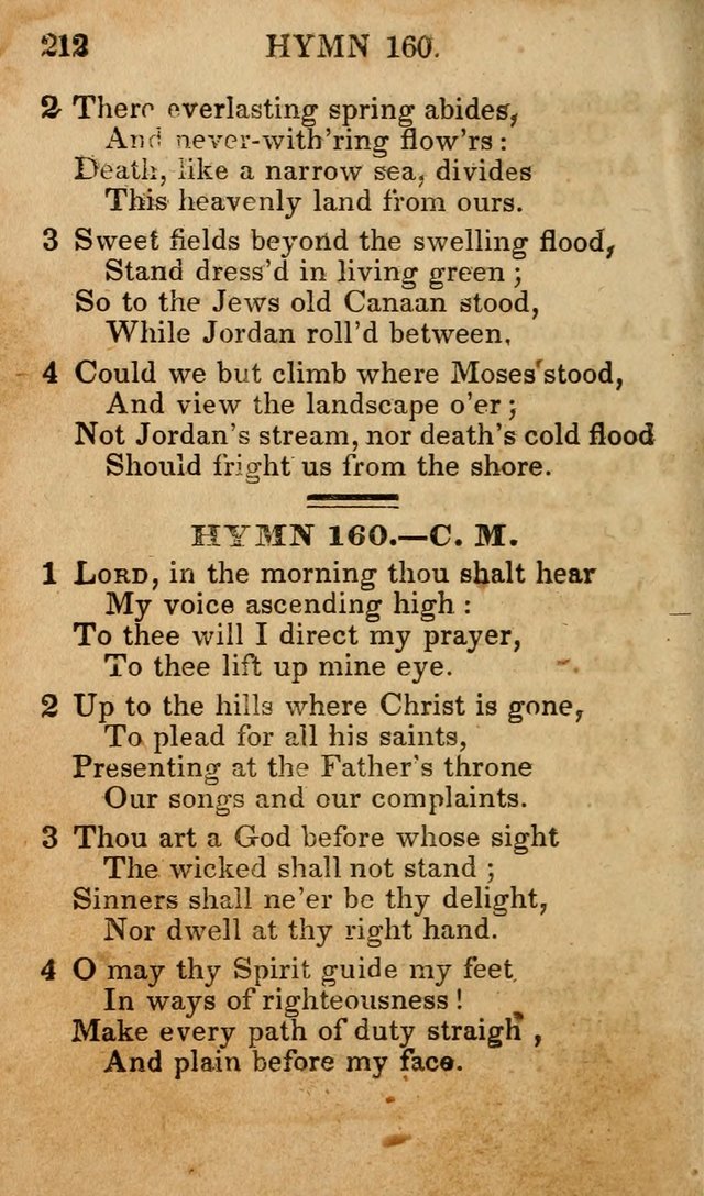 The New and Improved Camp Meeting Hymn Book; being a choice selection of hymns from the most approved authors designed to aid in the public and private devotion of Christians (4th ed. Stereotype) page 214