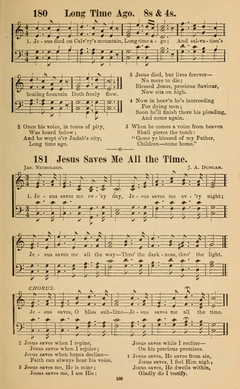 The New Jubilee Harp: or Christian hymns and song. a new collection of hymns and tunes for public and social worship page 103