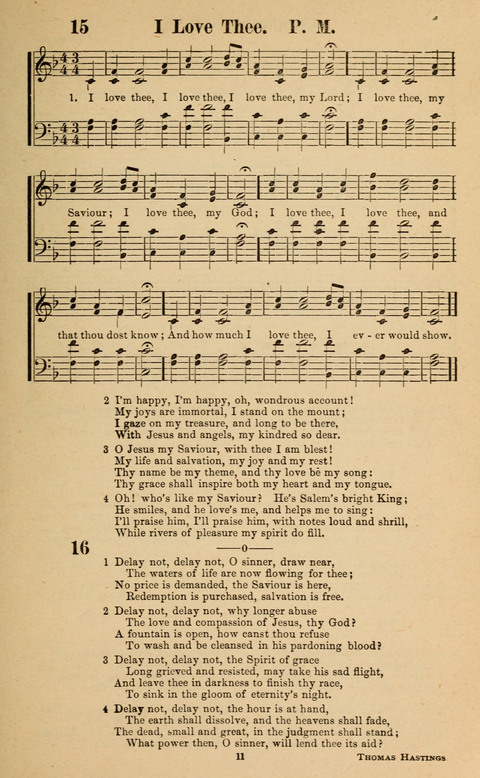 The New Jubilee Harp: or Christian hymns and song. a new collection of hymns and tunes for public and social worship page 11