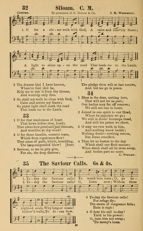 The New Jubilee Harp: or Christian hymns and song. a new collection of hymns and tunes for public and social worship page 20