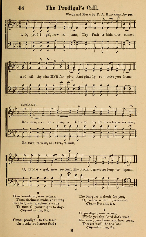 The New Jubilee Harp: or Christian hymns and song. a new collection of hymns and tunes for public and social worship page 27