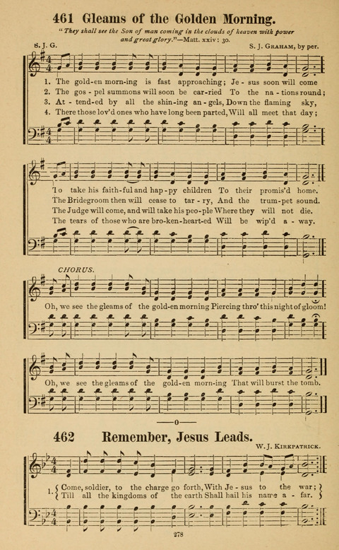 The New Jubilee Harp: or Christian hymns and song. a new collection of hymns and tunes for public and social worship page 278