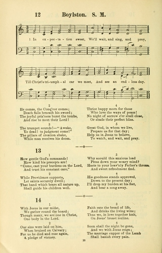 The New Jubilee Harp: or Christian hymns and songs. a new collection of hymns and tunes for public and social worship (With supplement) page 10