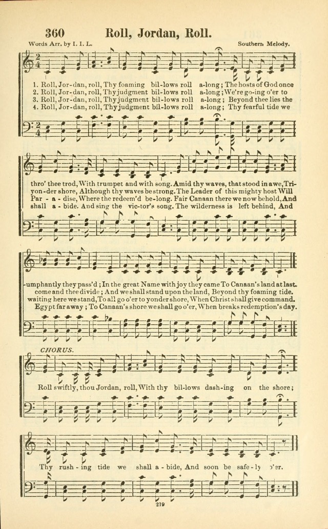 The New Jubilee Harp: or Christian hymns and songs. a new collection of hymns and tunes for public and social worship (With supplement) page 221