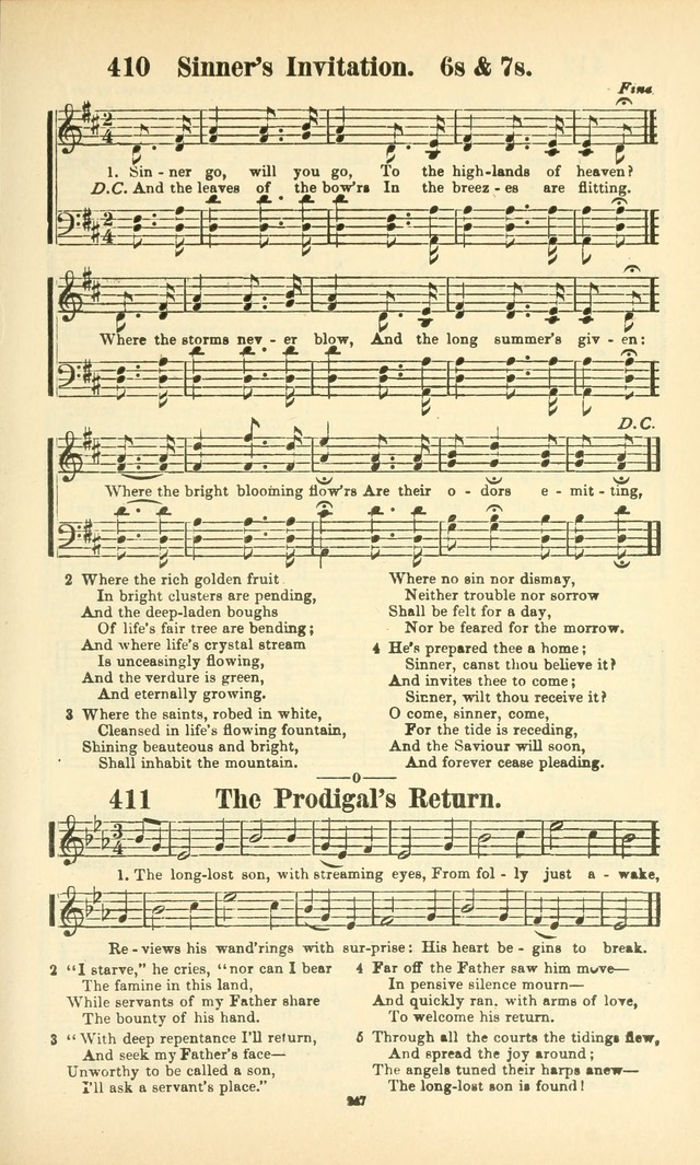 The New Jubilee Harp: or Christian hymns and songs. a new collection of hymns and tunes for public and social worship (With supplement) page 251