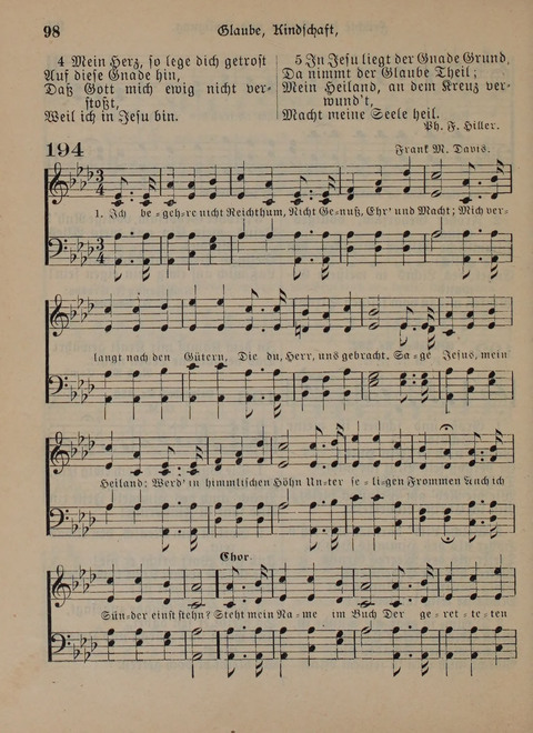 Der Neue Kleine Psalter: Zionslieder für den Gebrauch in Erbauungsstunden und Lagerversammlungen page 98
