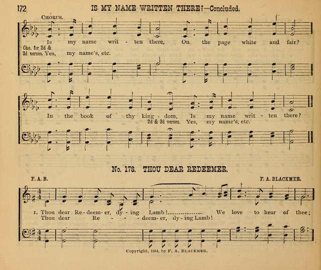 New Life No. 2: songs and tunes for Sunday schools, prayer meetings, and revival occasions page 172