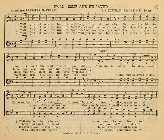 New Life No. 2: songs and tunes for Sunday schools, prayer meetings, and revival occasions page 19