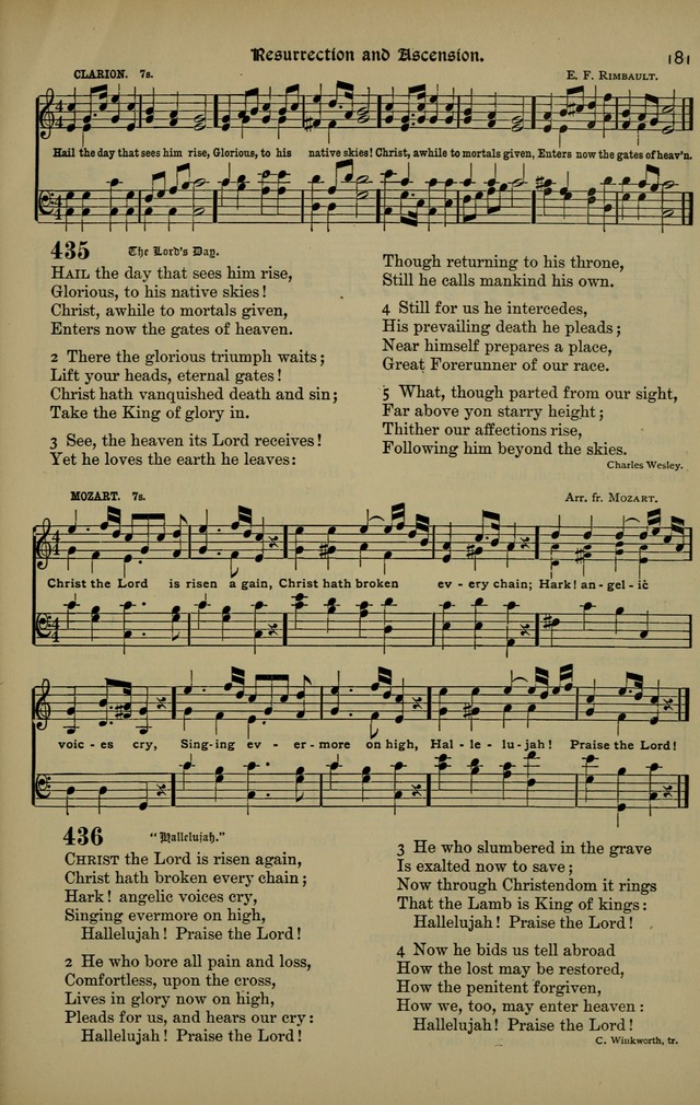 The New Laudes Domini: a selection of spiritual songs, ancient and modern for use in Baptist churches page 181