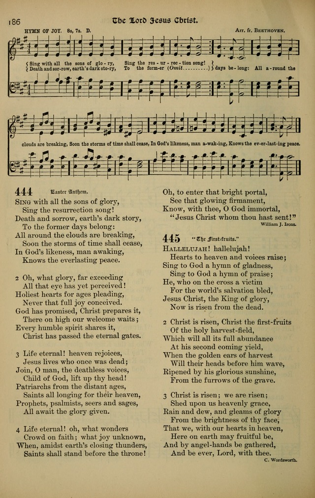 The New Laudes Domini: a selection of spiritual songs, ancient and modern for use in Baptist churches page 186