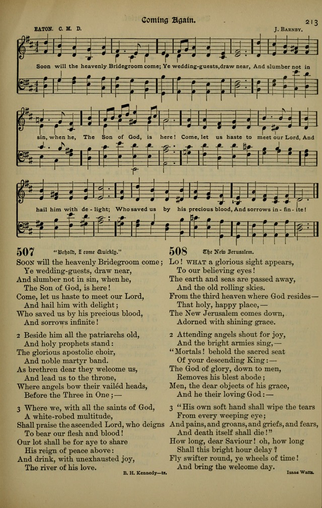 The New Laudes Domini: a selection of spiritual songs, ancient and modern for use in Baptist churches page 213