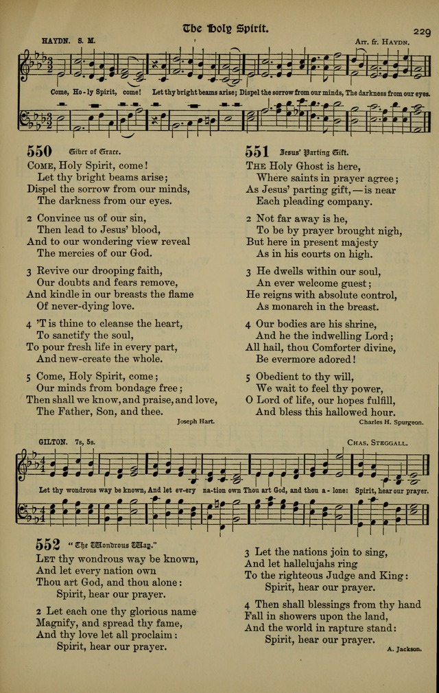 The New Laudes Domini: a selection of spiritual songs, ancient and modern for use in Baptist churches page 229
