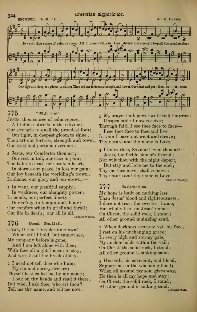 The New Laudes Domini: a selection of spiritual songs, ancient and modern for use in Baptist churches page 324