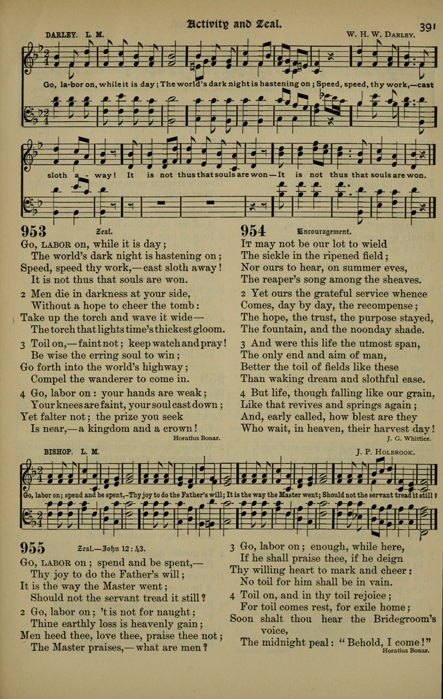 The New Laudes Domini: a selection of spiritual songs, ancient and modern for use in Baptist churches page 391