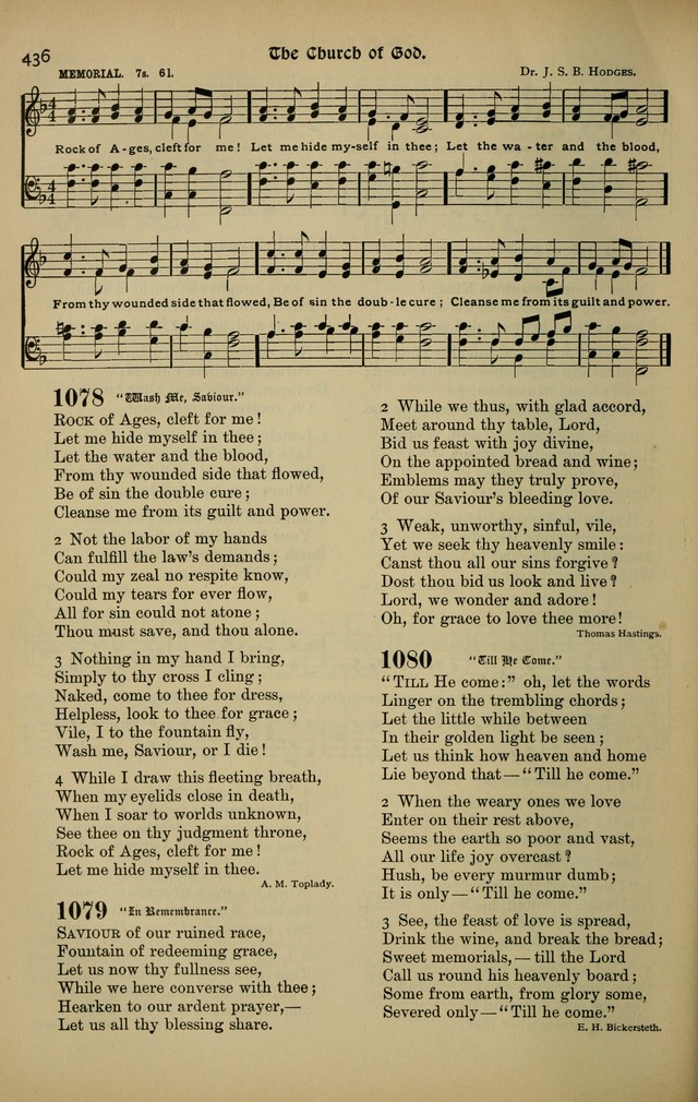 The New Laudes Domini: a selection of spiritual songs, ancient and modern for use in Baptist churches page 436