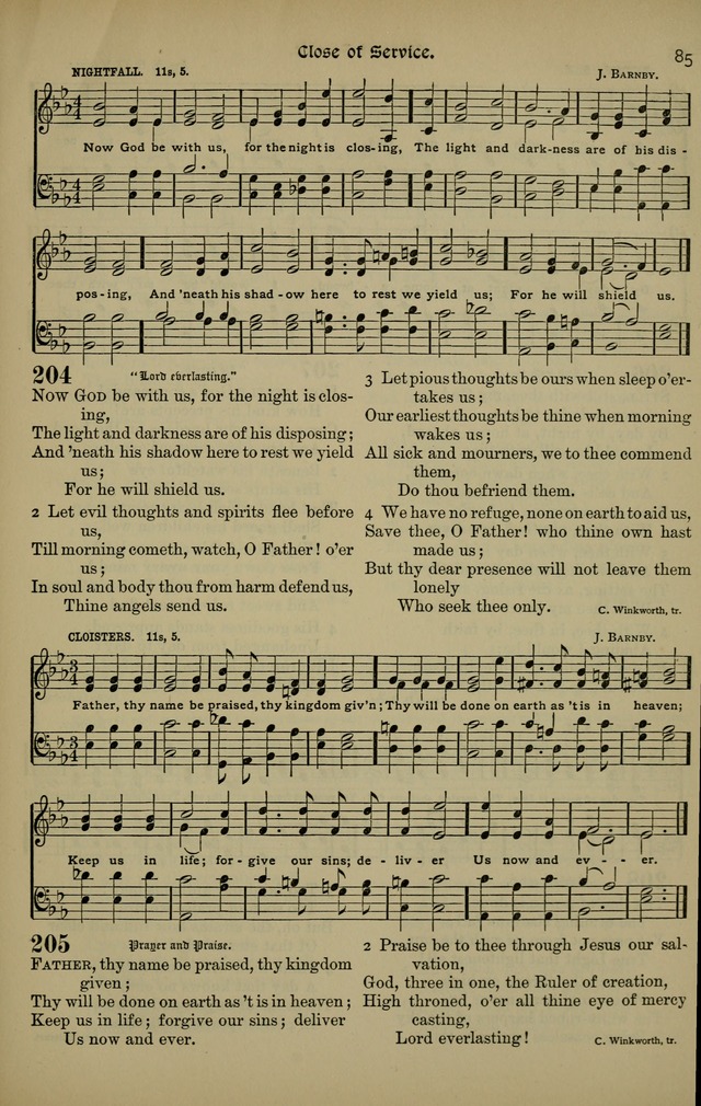 The New Laudes Domini: a selection of spiritual songs, ancient and modern for use in Baptist churches page 85