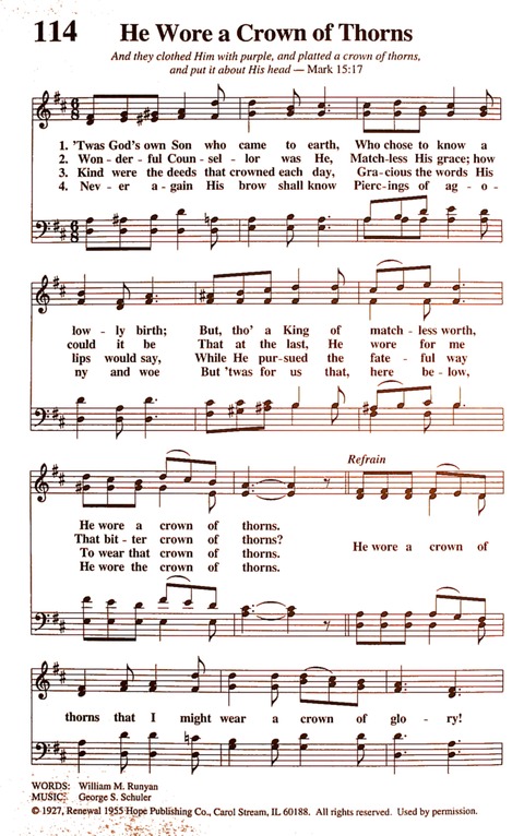 The New National Baptist Hymnal (21st Century Edition) page 126