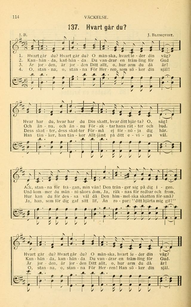 Nya Psalmisten: sånger för allmän och enskild uppbyggelse page 114