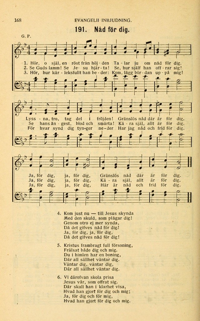 Nya Psalmisten: sånger för allmän och enskild uppbyggelse page 168