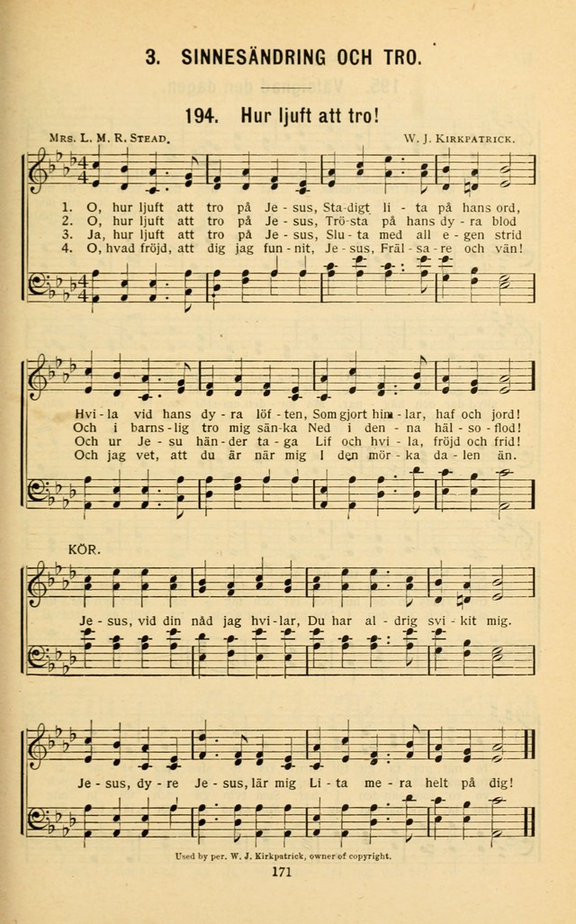 Nya Psalmisten: sånger för allmän och enskild uppbyggelse page 171