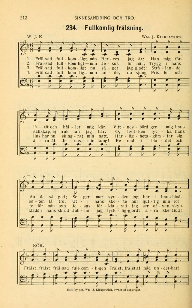 Nya Psalmisten: sånger för allmän och enskild uppbyggelse page 212