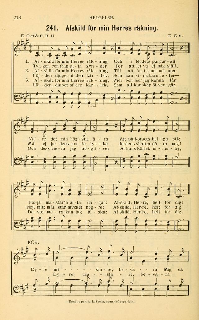 Nya Psalmisten: sånger för allmän och enskild uppbyggelse page 218