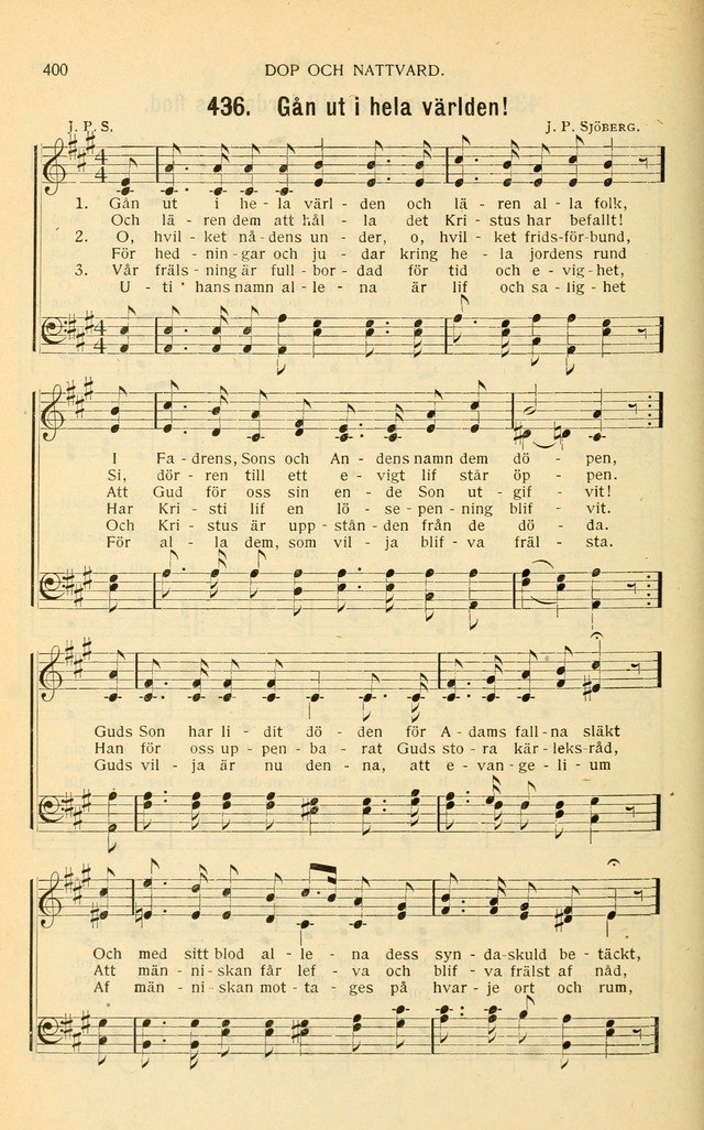 Nya Psalmisten: sånger för allmän och enskild uppbyggelse page 400