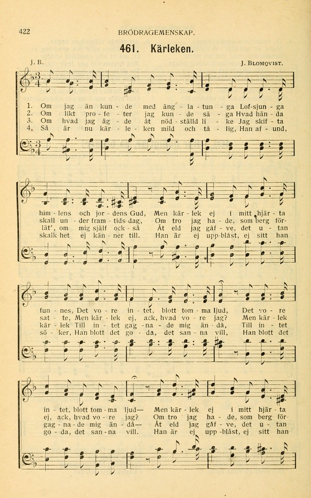 Nya Psalmisten: sånger för allmän och enskild uppbyggelse page 422
