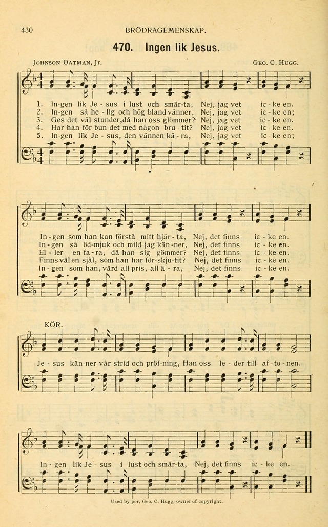 Nya Psalmisten: sånger för allmän och enskild uppbyggelse page 430