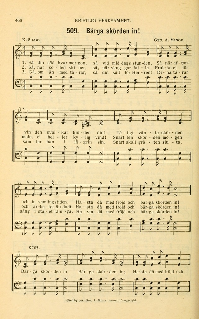 Nya Psalmisten: sånger för allmän och enskild uppbyggelse page 468