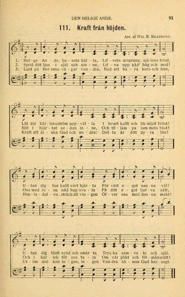Nya Psalmisten: sånger för allmän och enskild uppbyggelse page 91
