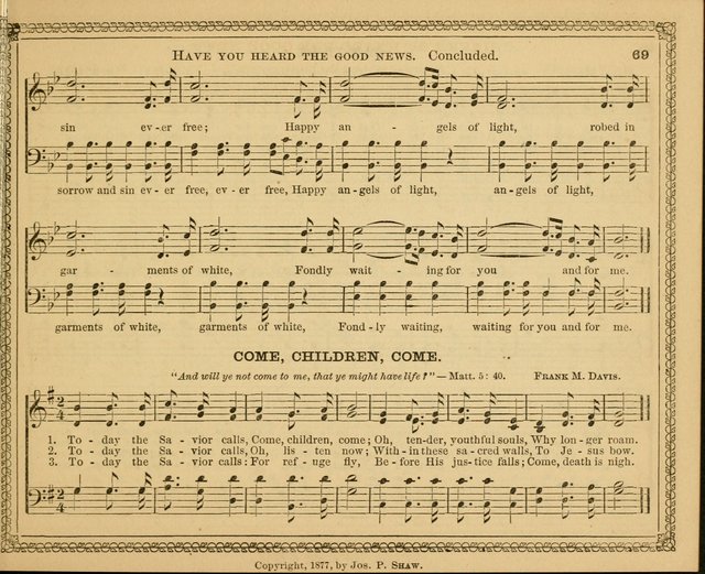 New pearls of song : a choice collection for Sabbath schools and the home circle page 69