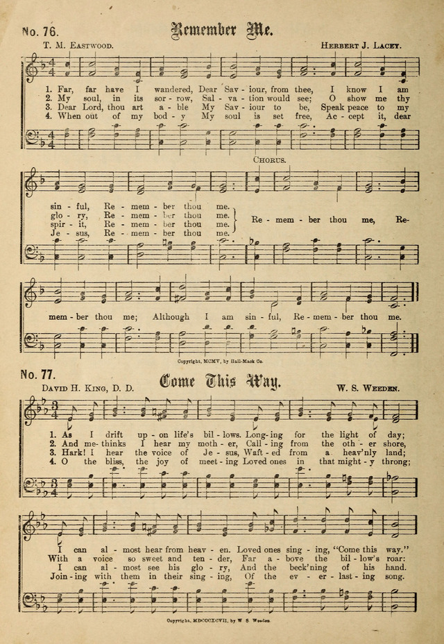 New Songs of the Gospel No. 2: for use in religious meetings page 70