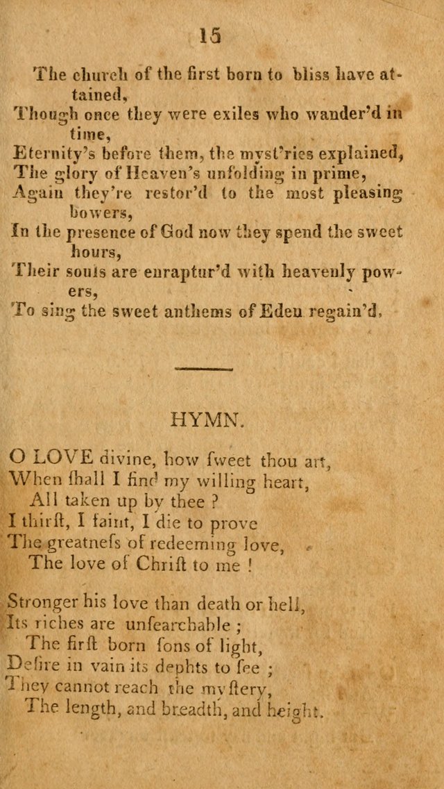 A New Selection of Hymns: collected from various authors page 15