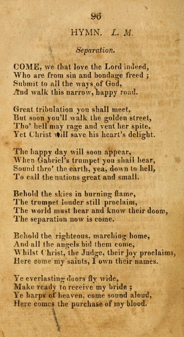 A New Selection of Hymns: collected from various authors page 96