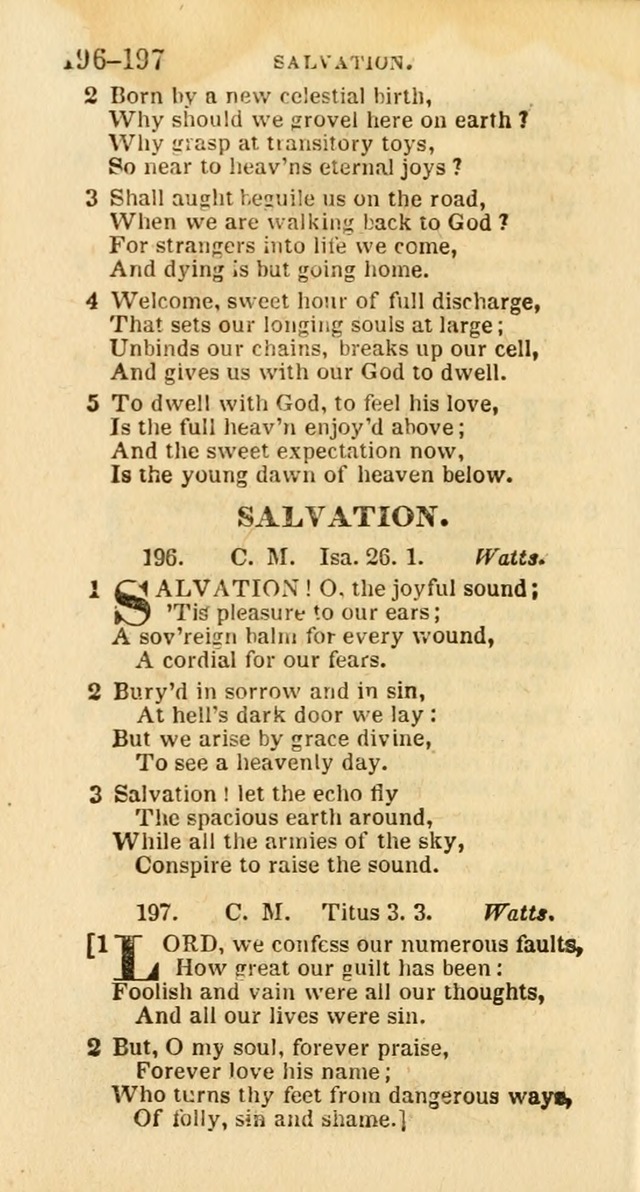A New Selection of Psalms, Hymns and Spiritual Songs: from the best authors; designed for the use of conference meetings, private circles, and congregations (21st ed. with an appendix) page 108