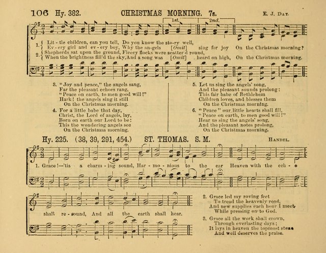 The New Sabbath School Hosanna: enlarged and improved: a choice collection of popular hymns and tunes, original and selected: for the Sunday school and the family circle... page 106