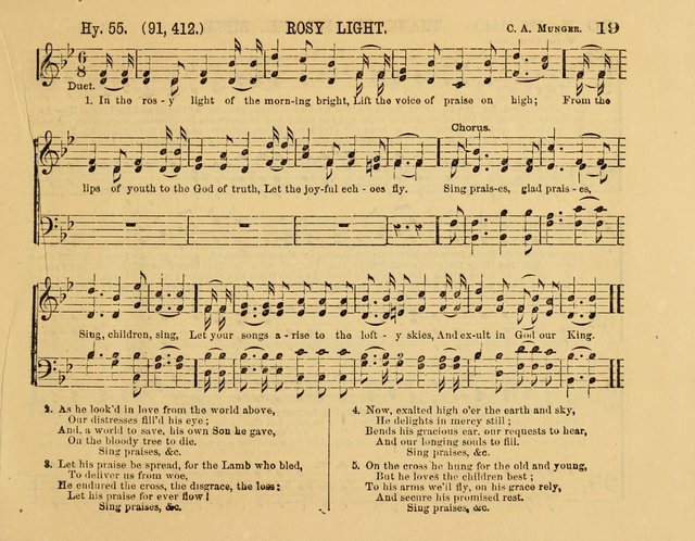 The New Sabbath School Hosanna: enlarged and improved: a choice collection of popular hymns and tunes, original and selected: for the Sunday school and the family circle... page 19