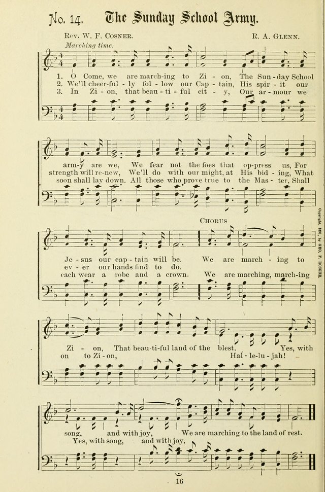 The New Song: for the Sunday school, societies of Christian Endeavor, and other religious exercises page 16