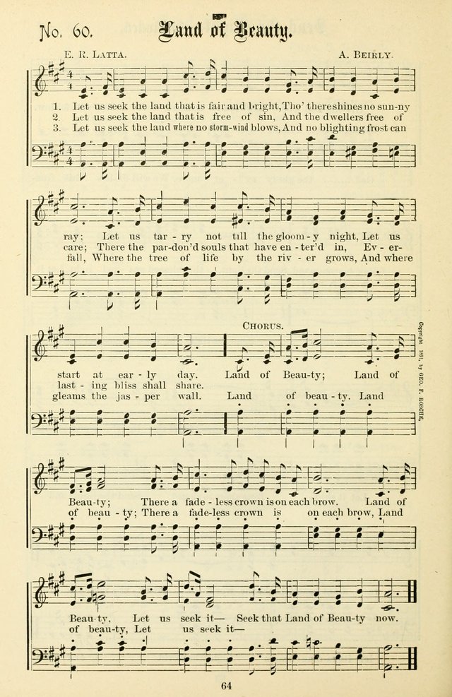 The New Song: for the Sunday school, societies of Christian Endeavor, and other religious exercises page 64