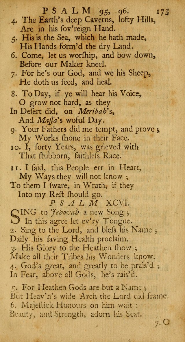 A New Version of the Psalms of David: Fitted to the Tunes Used in the Churches, With Several Hymns Out of the Old, and New, Testament page 182